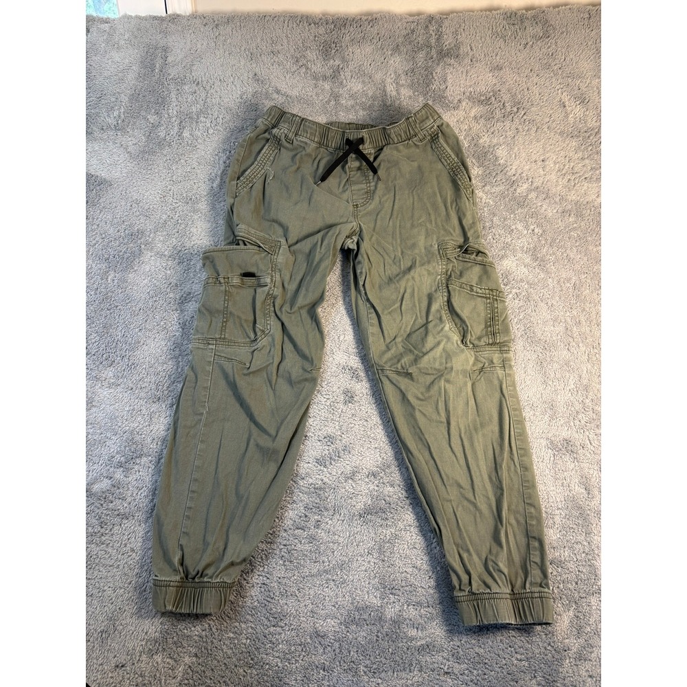Wrangler Kids Olive Green Cargo Jogger Pants Elastic Waist Utility Trousers